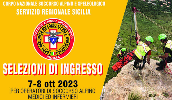 Soccorso Alpino e Speleologico Siciliano, le selezioni d'ingresso 2023