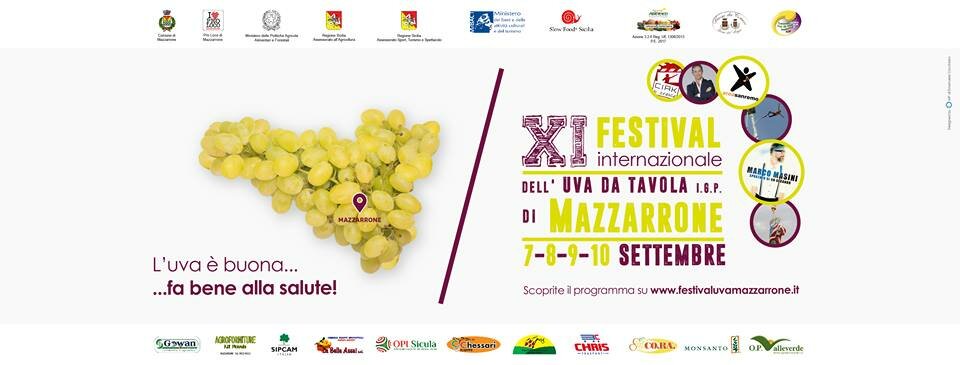 XI edizione del Festival Internazionale dell'Uva da tavola IGP di Mazzarrone dal 7 al 10 settembre