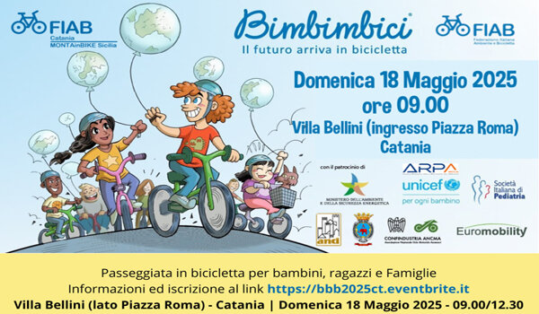 "Bimbimbici", domenica 18 maggio il Giardino Bellini dà l’avvio alla passeggiata in bici 2025 "Bimbimbici", domenica 18 maggio il Giardino Bellini dà l’avvio alla passeggiata in bici 2025
