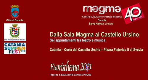 Il 9 e 10 settembre al Castello Ursino, i concerti del Centro Magma con il duo Sandy Troina e Mario Nicotra ("Soundtracks & Musicals") e del duo Nelly Italia e Maurizio Agr&ograve; per "Catania Summer Fest 2021"
