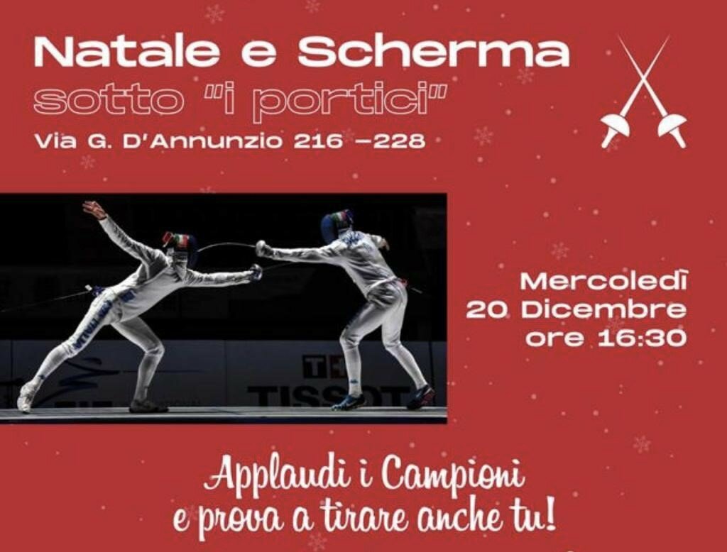 &ldquo;Natale e Scherma sotto i Portici&rdquo;, occasione di sport e solidariet&agrave;
