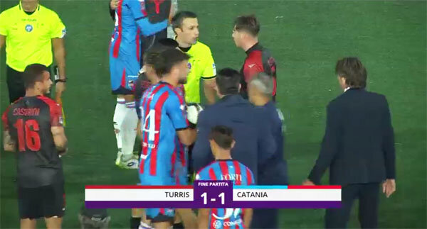Serie C, finisce in pari (1-1) in terra campana la sfida tra Turris e Catania, ad Inglese risponde Ekuban
