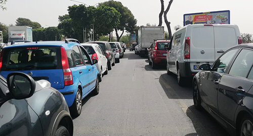 Traffico alla Circonvallazione nel tratto del IV municipio