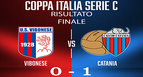 Coppa Italia serie C, il Catania di mister Baldini batte 1-0 la Vibonese, con un rigore di Reginaldo e si qualifica al secondo turno