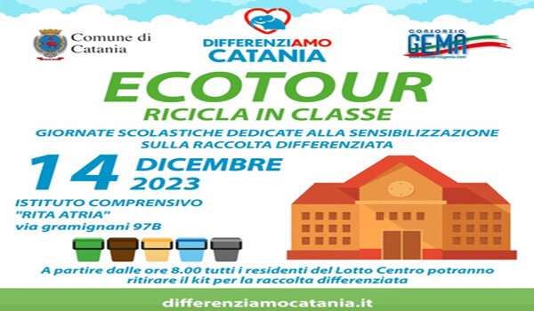Ambiente, "EcoTour - Ricicla in classe" fa tappa nell'istituto Rita Atria