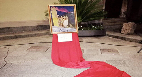L'artista catanese Giuseppe Mario Frezza dona al Consiglio comunale unica litofotografia di opera su Sant'Agata consegnata a Papa Francesco L'artista catanese Giuseppe Mario Frezza dona al Consiglio comunale unica litofotografia di opera su Sant'Agata consegnata a Papa Francesco
