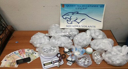 Arresto per spaccio delle Volanti, sequestrata cocaina e marijuana