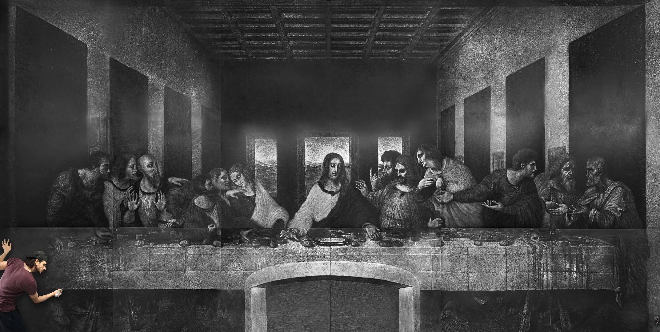 "L'Ultima Cena" in cuoio di Francesco La Rosa nella chiesa di San Rocco ad Acireale