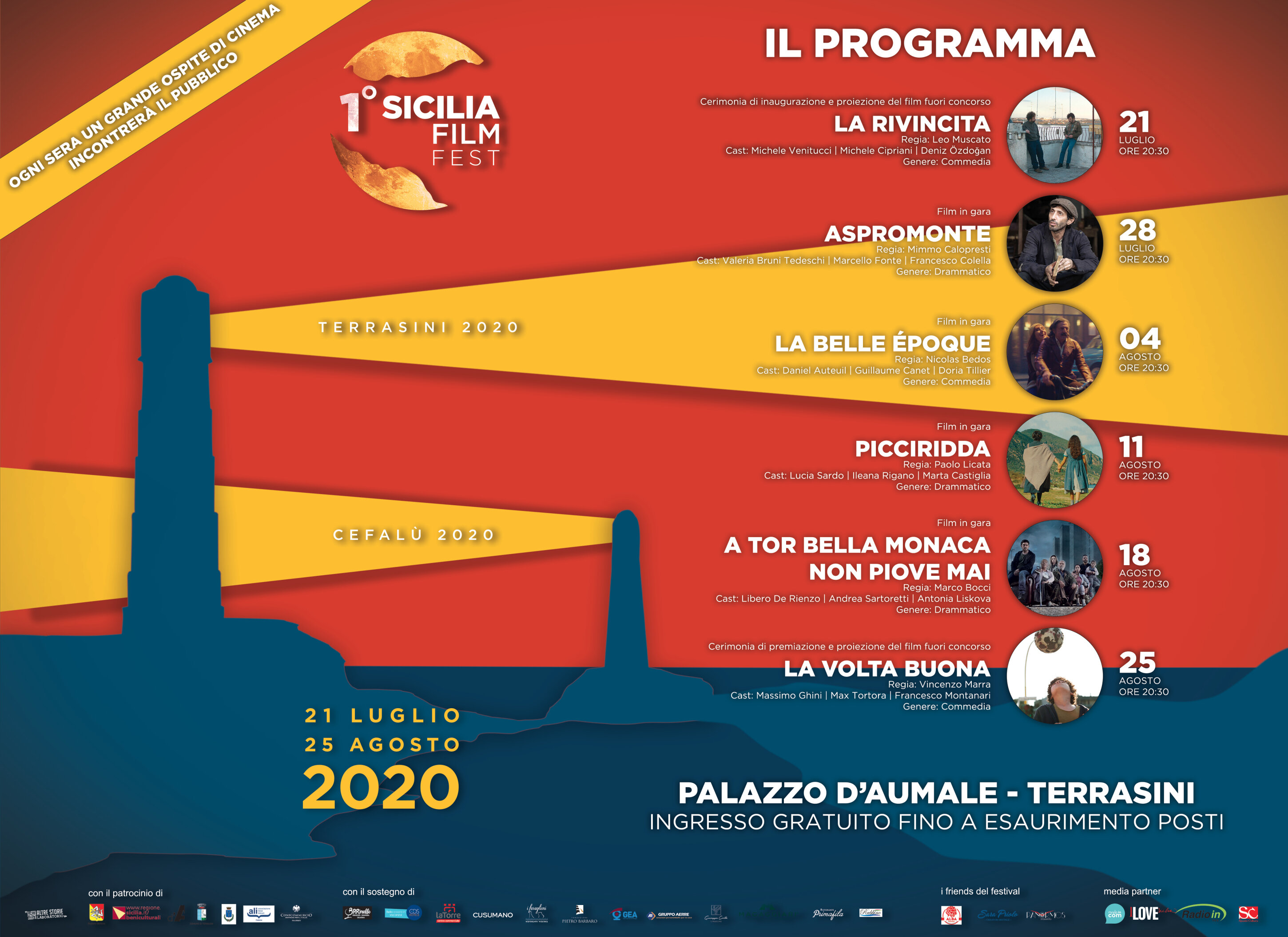 Sicilia Film Fest la prima edizione illumina il Mediterraneo dal 21 luglio al 25 agosto