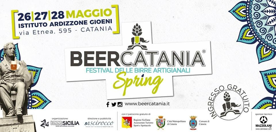 BeerCatania Spring 2017, dal 26 al 28 maggio all'Istituto Ardizzone Gioeni 20 stand e oltre 100 etichette da degustare