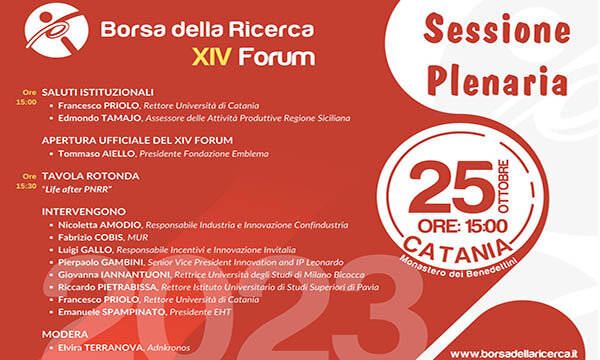 Dal 25 al 27 ottobre il XIV Forum Borsa della Ricerca, il pi&ugrave; grande evento di matching tecnologico italiano