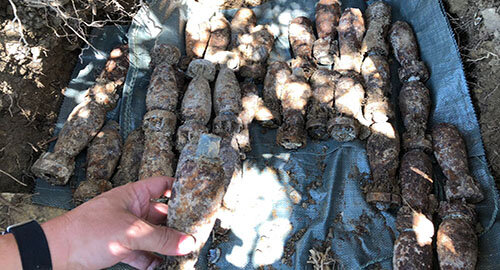 Il 4&deg; reggimento Genio Guastatori di Palermo a Menfi (Agrigento) ed a Salemi (Trapani) per bonificare ben 134 bombe da mortaio di fabbricazione tedesca