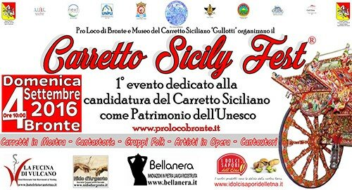 "Carretto Sicily Fest" a Bronte il 4 settembre evento dedicato al caratteristico mezzo di trasporto "Carretto Sicily Fest" a Bronte il 4 settembre evento dedicato al caratteristico mezzo di trasporto