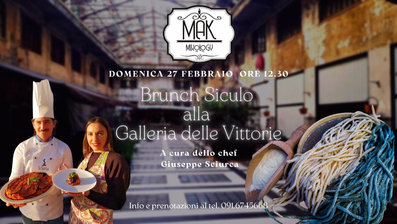 &ldquo;Brunch Siculo&rdquo; alla Galleria delle Vittorie di Palermo con lo chef Giuseppe Sciurca