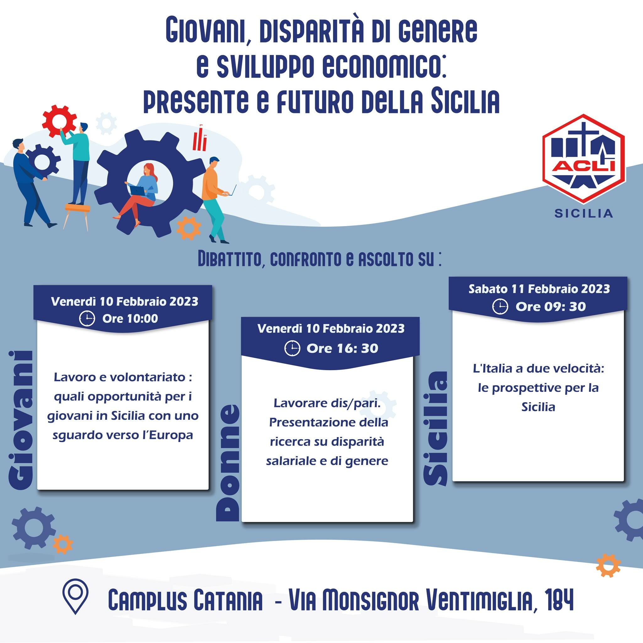 Acli: "Giovani, disparit&agrave; di genere e sviluppo economico.&nbsp;Presente e futuro della Sicilia&rdquo;