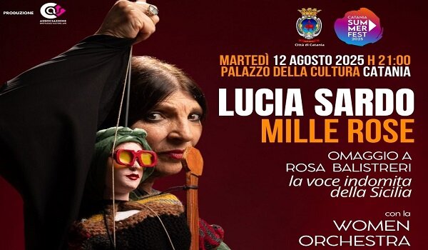 A Palazzo della Cultura il 12 agosto serata dedicata a Rosa Balistreri con "Mille Rose", viaggio emozionale con Lucia Sardo e la Women Orchestra