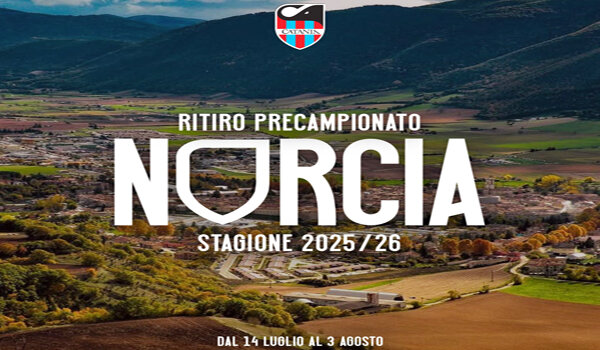 Serie C, il Catania in ritiro a Norcia dal 14 luglio al 3 agosto