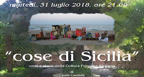 Al Giardino Fava di Catania domani sera viaggio nella cultura popolare siciliana Con "Cosi di Sicilia" di Cinzia Caminiti