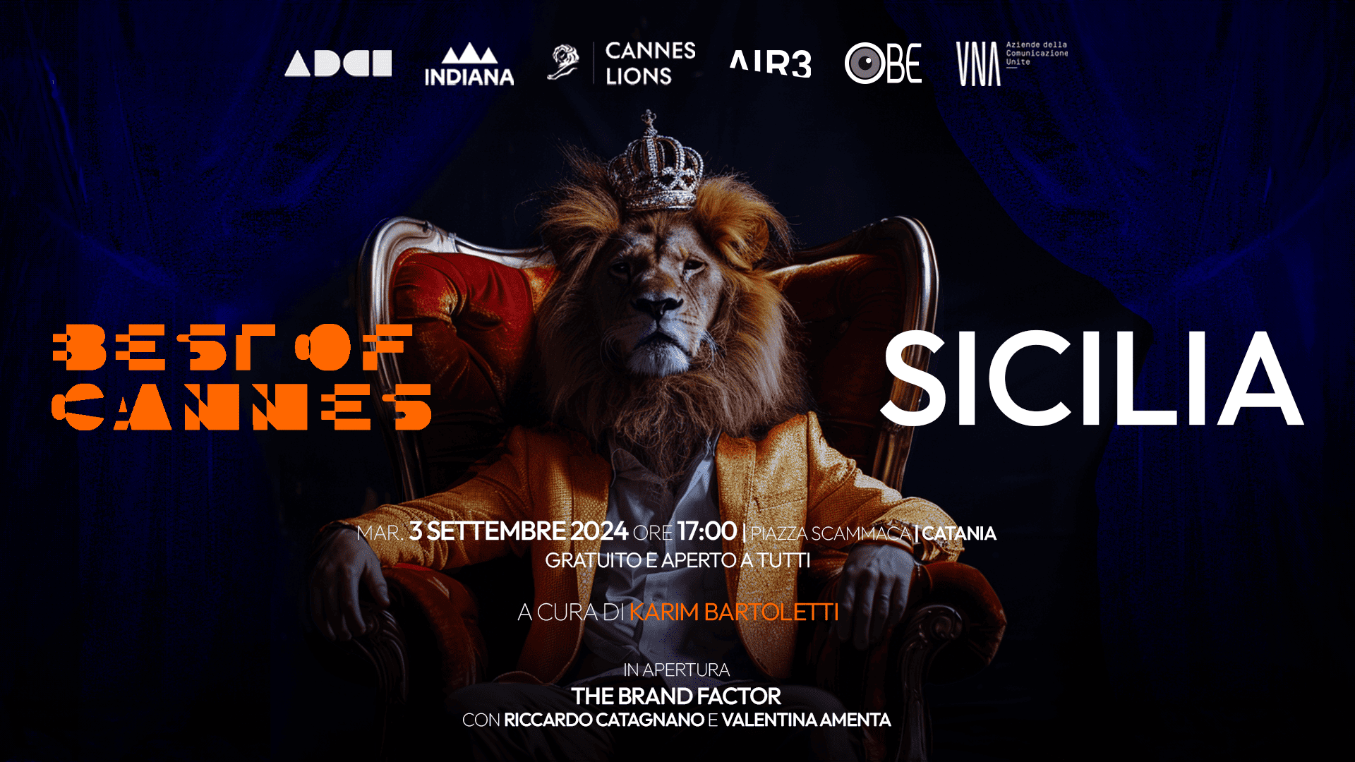 Best of Cannes, il 3 settembre in Piazza Scammacca Best of Cannes, il 3 settembre in Piazza Scammacca