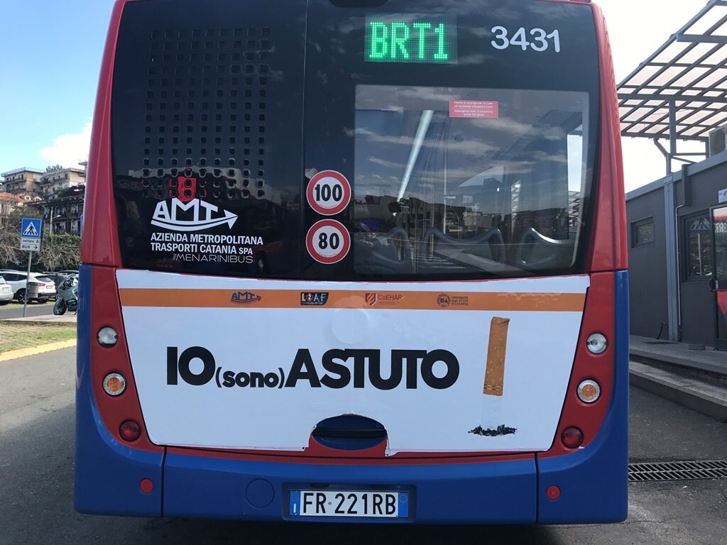 "IO (sono) ASTUTO", a Catania il CoEHAR aiuta gli abbonati AMT a smettere di fumare "IO (sono) ASTUTO", a Catania il CoEHAR aiuta gli abbonati AMT a smettere di fumare