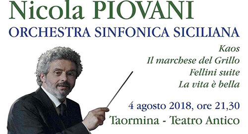 Domani sera Nicola Piovani dirigerà al Teatro Antico di Taormina l’Orchestra Sinfonica Siciliana Domani sera Nicola Piovani dirigerà al Teatro Antico di Taormina l’Orchestra Sinfonica Siciliana