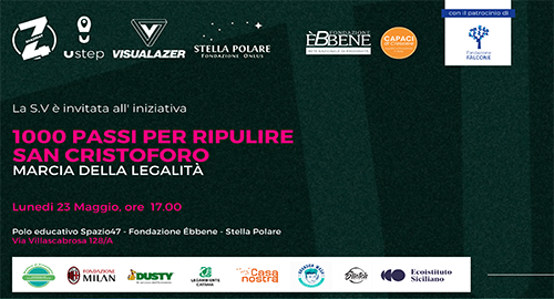 "1000 passi per ripulire San Cristoforo: marcia della legalit&agrave;", Spazio 47 e Ustep, con una rete di partner, per un 23 maggio inclusivo e sostenibile