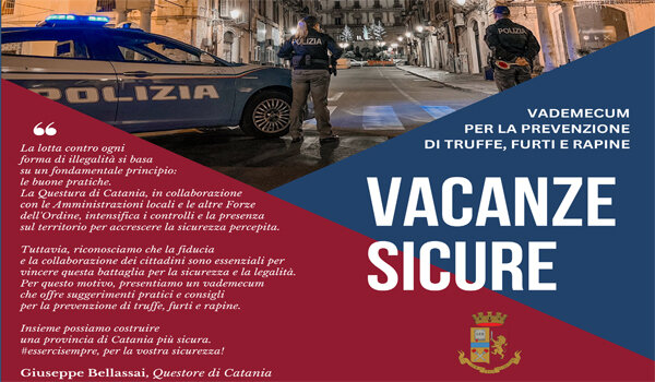 "Vacanze sicure", presentato il vademecum della Polizia di Stato contro truffe, furti e rapine