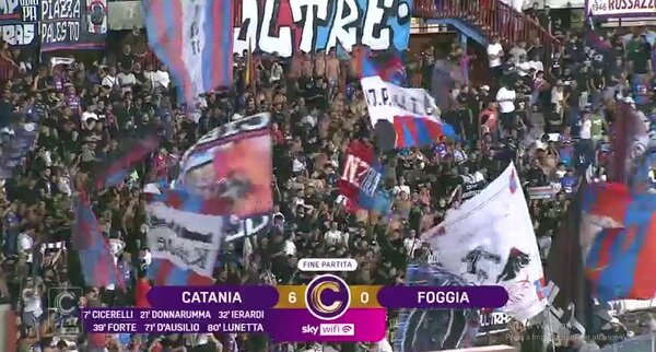 Serie C, il Catania alla "prima" al "Massimino" travolge 6-0 il Foggia Serie C, il Catania alla "prima" al "Massimino" travolge 6-0 il Foggia