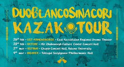 "Hacked Arias" il tour del Duo di chitarristi siciliani Blanco Sinacori in Kazakistan dal 26 febbraio al 4 marzo