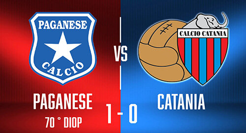 Serie C, Catania battuto 1-0 (Diop al 70') in trasferta dalla Paganese, rigore fallito dagli etnei nella ripresa da Ceccarelli