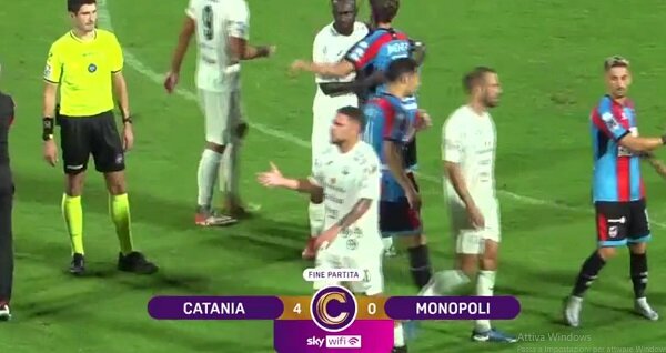 Serie C, Catania convincente ed inarrestabile, battuto 4-0 al "Massimino" il Monopoli