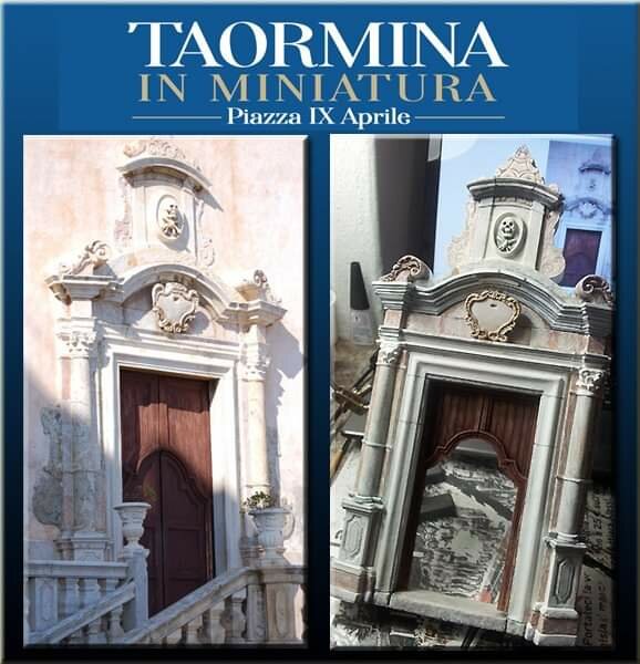 A Taormina Piazza IX Aprile in miniatura realizzata dal Maestro Gino Castorina
