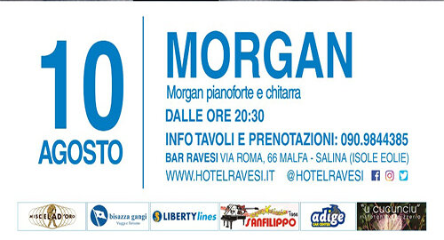"Concerti al Tramonto" a Salina il 10 agosto Morgan inaugura l'XI edizione "Concerti al Tramonto" a Salina il 10 agosto Morgan inaugura l'XI edizione