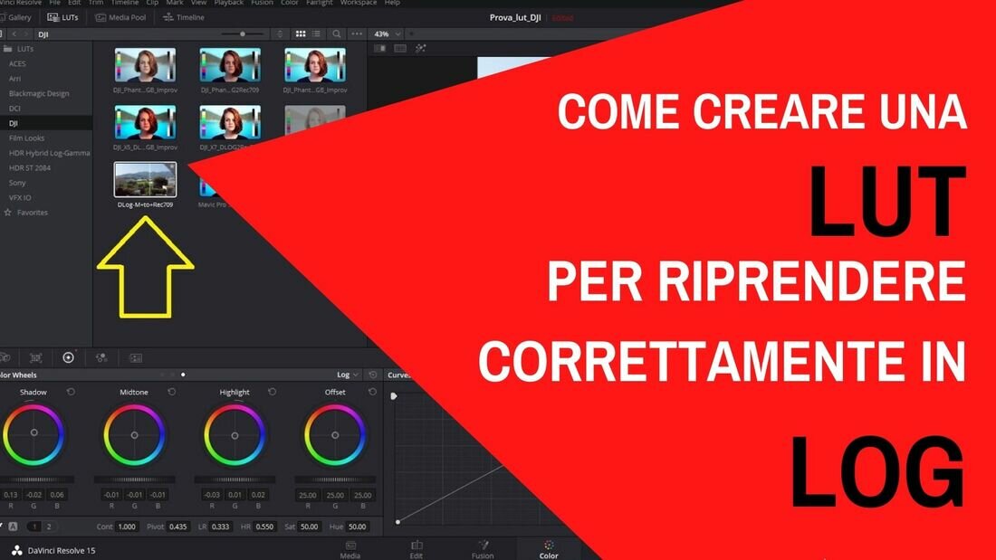 COME CREARE UNA LUT PER RIPRENDERE CORRETTAMENTE IN LOG