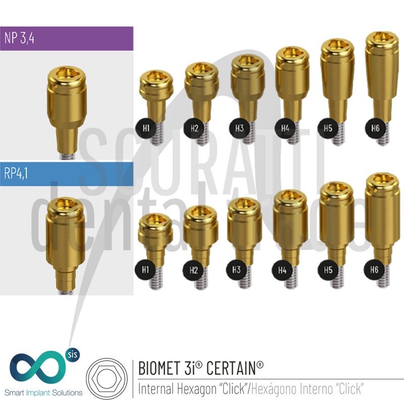 SIScator Locator® Compatible Abutment for BIOMET 3i Certain