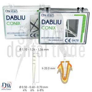 DABLIU Conix Post | Tapered Fiber Endodontic Posts