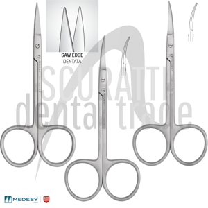 Iris Surgical Scissors Micro Serrated Stainless Steel