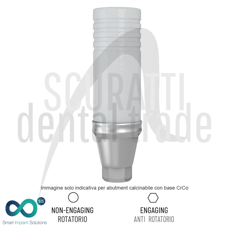 Castable abutment on CrCo base for BTI® External Hexagon