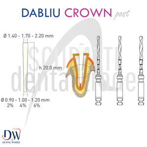 DABLIU Crown Post – Endodontic Calibration Reamers