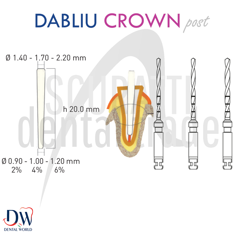 DABLIU Crown Post – Endodontic Calibration Reamers