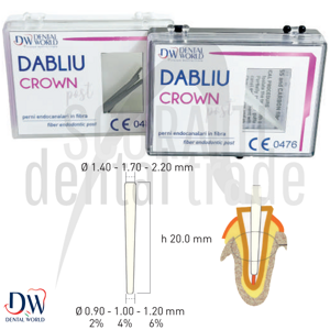 DABLIU Crown Post Fiber Endodontic Posts