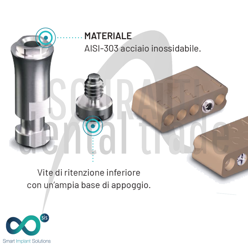 Universal Threaded Base for SIS Dental Stone Analogs