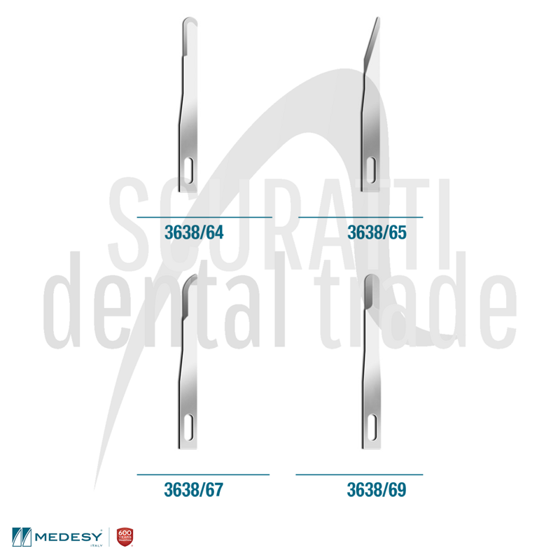 Sterile Microsurgical Scalpel Blades Dental 3638