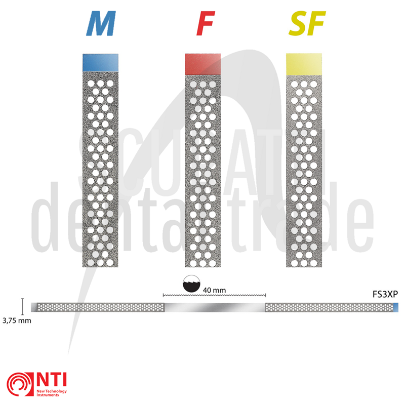 FS3-XP-SO NTI Diamond Strips Set 10 – Perforated Dental Strips