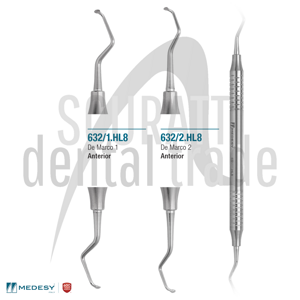 Perio-Curettes De Marco Medesy stainless steel anterior