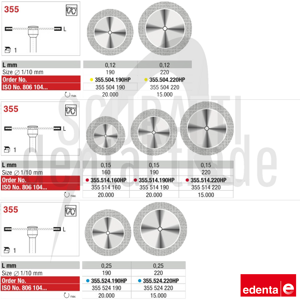 Edenta 355 SuperFlex Diamond Discs HP