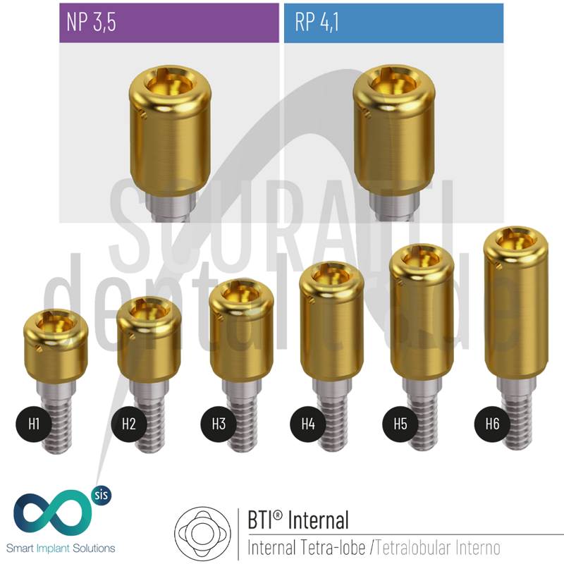 SIScator Abutments Locator® Compatible BTI Tetralobate
