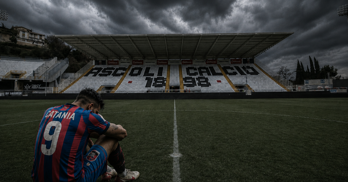 Disastro totale del Catania ad Ascoli
