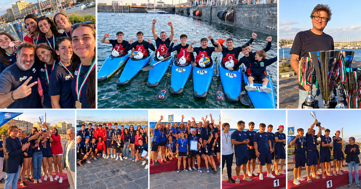 Canoa polo, Catania si prende lo scudetto Under 21: trionfo della Polisportiva, bronzo alle ragazze