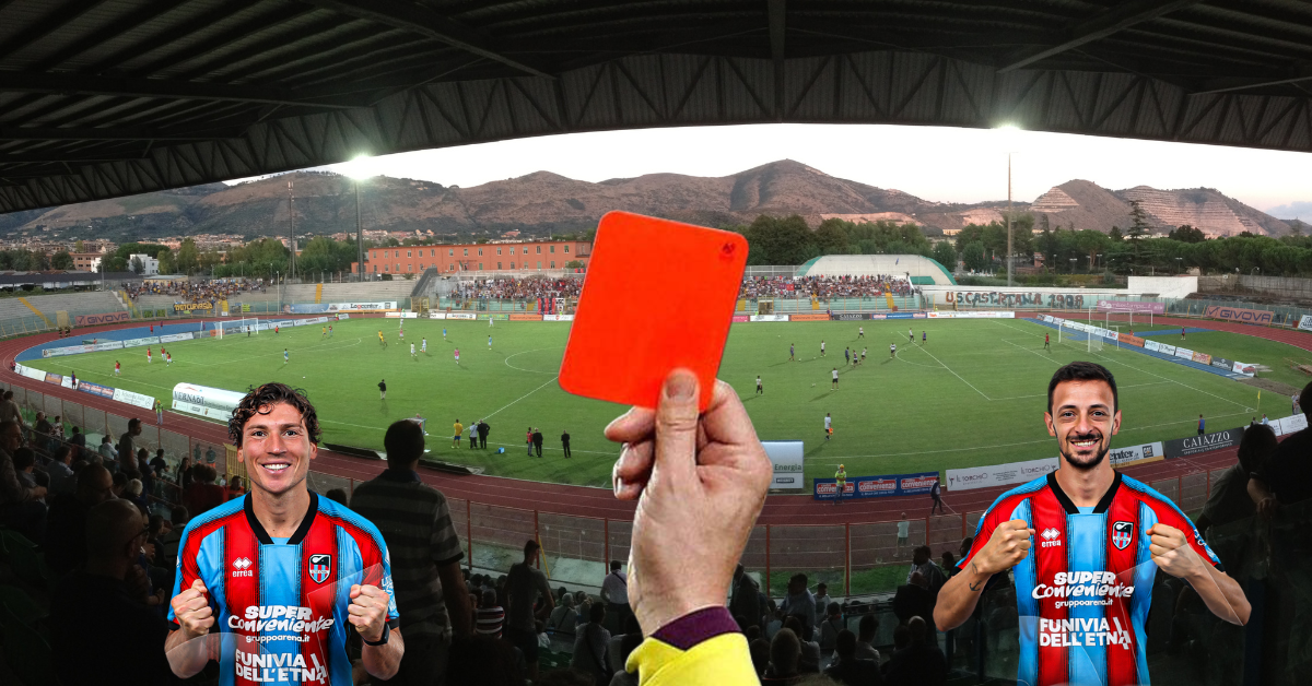 Catania beffato nel finale a Caserta: un'ingenuit&agrave; e un rigore dubbio costano la vetta solitaria